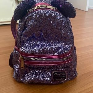 Disney sequins purple loungefly limited edition backpack